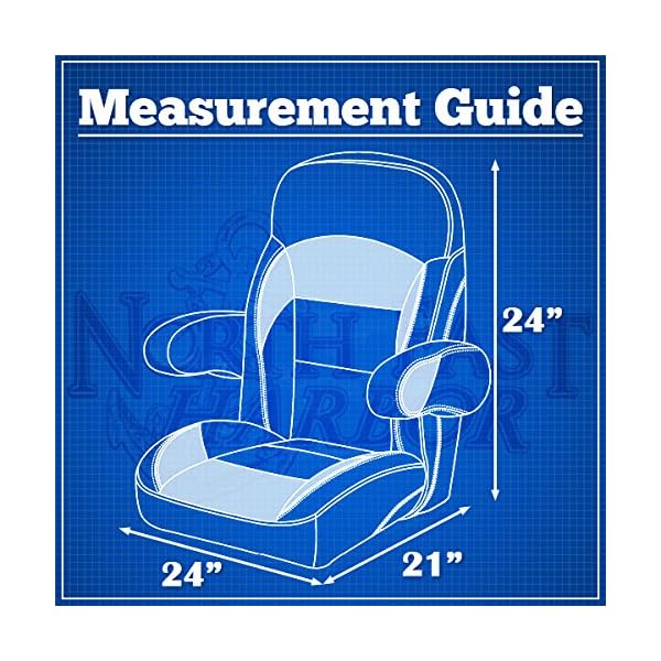NEH-Boat-Seat-Cover-Helm-Helmsman-Bucket-Single-Seat-Storage-Cover-21L-x-24W-x-24H-Gray-Heavy-Duty-Water-Mildew-and-UV-Resistant-Thick-Polyester-Fabric