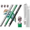 The Friendly Swede Mesh Tip Stylus Pen for Touchscreen — 3-Pack Micro-Knit Capacitive Stylus Pen for iPad & iPhone with 3 Replaceable Fiber Tips, Elastic Lanyards & Screen Cleaning Cloth