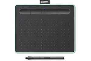 Wacom Intuos Small Bluetooth Graphics Drawing Tablet, Portable for Teachers, Students and Creators, 4 Customizable ExpressKeys, Compatible with Chromebook Mac OS Android and Windows - Pistachio