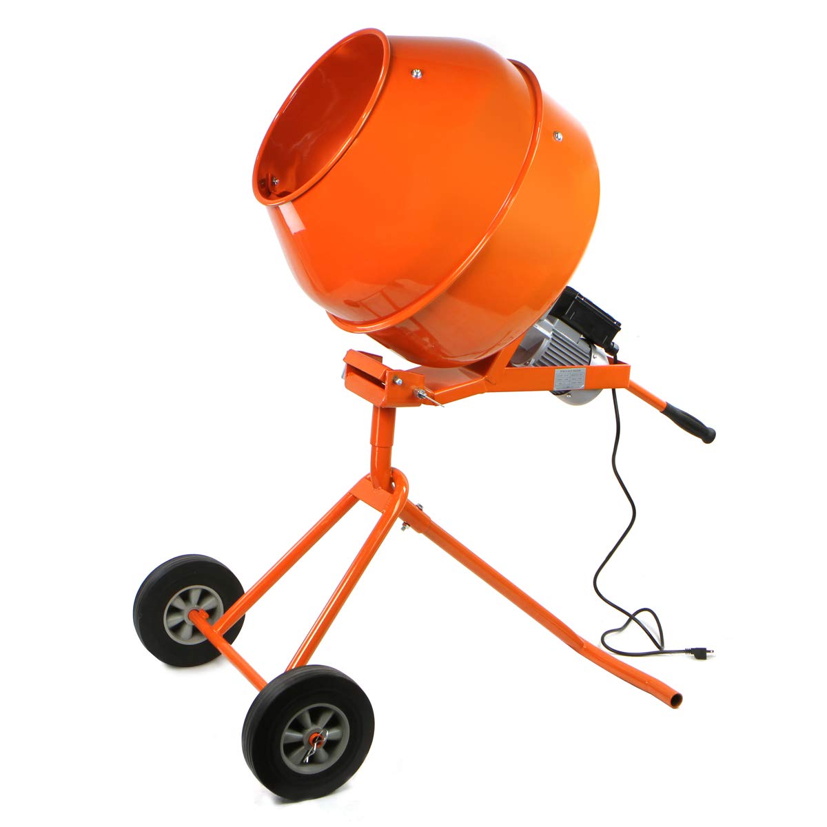 XtremepowerUS 5 Cubic Feet Tall Portable Cement Concrete Mixer Handle  Adjustable Drive Gearbox with Wheel product
