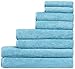 Home&Plan 8-Piece Premium Towel Set,%100 Turkish Cotton, 4 Bath Towels 2 Hand Towels and 2 Wash Cloths, Super Absorbent Ultra Soft Luxury Towels for Bathroom, Hotel, Gym and Spa - Aqua