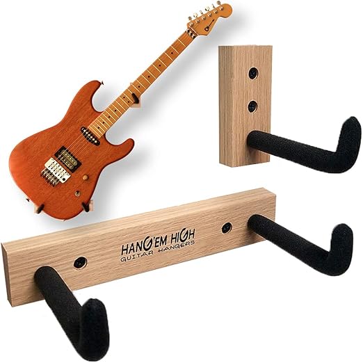 Angled Guitar Wall Hanger Display for Electric and Thin Body Guitars Bare No Finish Amazon.ca