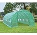 Outsunny 26' x 10' x 7' Portable Walk-in Garden Greenhouse - Deep Green
