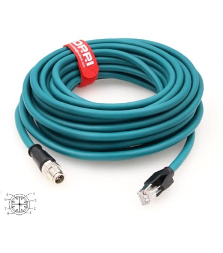 Ethernet M12 8P A-Coded Rj45 Network Cable For Cognex In-Sight 5000