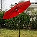 SNAIL 9' Outdoor Market Patio Umbrella Fade Resistant Sunshade with Push Button Tilt/Crank, 8 Ribs, Red