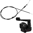 7/8'' 22mm Thumb Throttle Kit with Throttle Cable,Aluminum Motorcycle/Mini Bike Throttle Cable Replacement,Universal Motorcycle Accessories for 50-250cc ATV Bike
