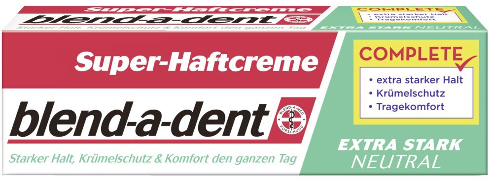 Blend-a-med Super-Haftcreme extra strong -neutral- 67%, 3 Pack (3 x 47 g)