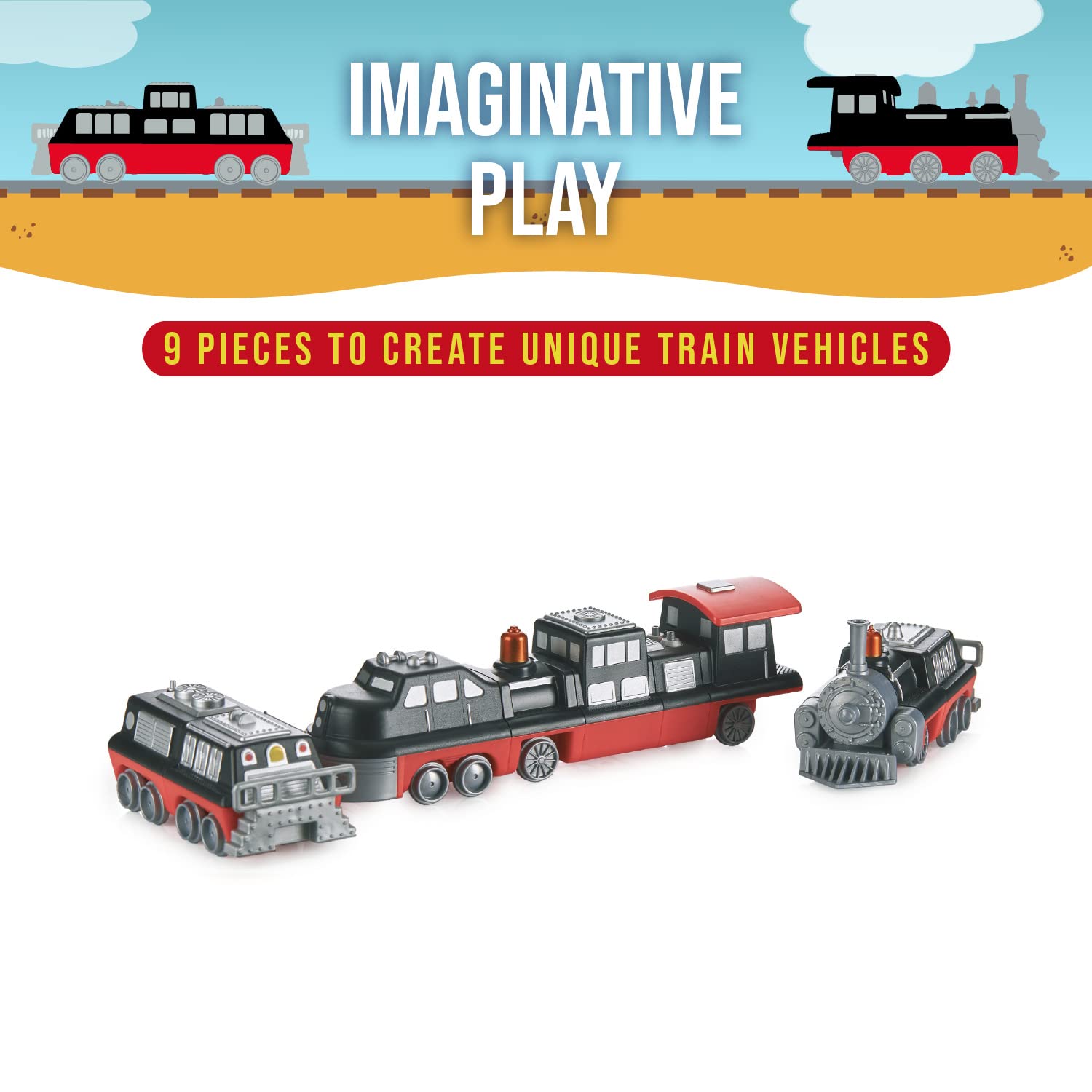Popular Playthings Magnetic Mix or Match Vehicles, Train
