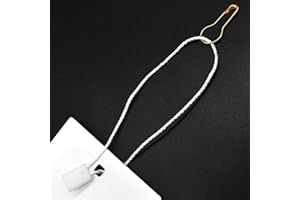 HDST-HOME 500 Pcs 7 Inch Hang Tag Fasteners White Nylon Strings and 500 Pcs 0.85 Inch Gold Metal Ground Safety Pins Clothes, Lock Pin Security Loop for Retail Store Clothing Accessory Price Pins…