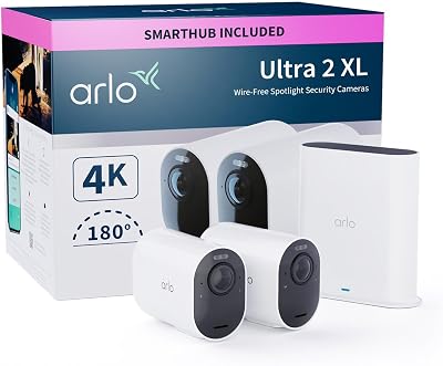 Arlo Ultra 2 XL Outdoor Security Camera 4K 2 Camera Kit Wireless