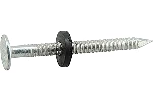 Fas-N-Tite Electro-Galvanized Ringed Roofing Nails with Neoprene Washer (1-3/4") - 5lb Box