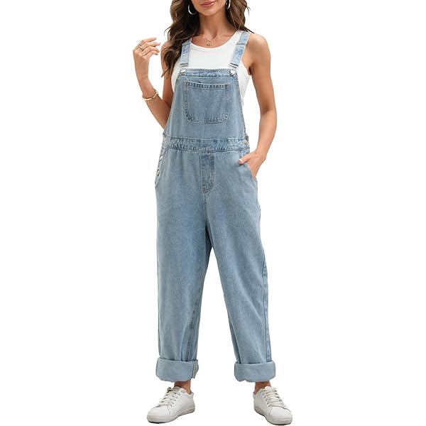 【値下げ中】Looplus Denim Overall Pants Amazon.com: Lana Roux Button Bib Star Print Denim Jumpsuit