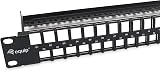 Equip 769258 48-Port Keystone Cat.6 Unshielded Patch Panel Black 1U Rackmount view 3