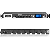 Professional 10 Socket Power Conditioner/Surge Sequencer with USB and Type-C Charger.3300W Rack Mount Audio Power Supply Cont