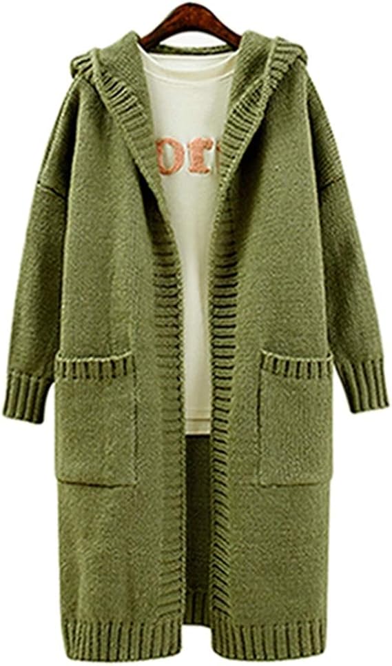 Amazon レディース カーディガン 長袖 ロングカーディガン ストレッチ F シンプル 大人 ベーシック 女性らしい エレガント ゆったり 体型カバー 着痩せ 軽量 キレイ 緑 カジュアル 普段着 敏感肌 通勤 知的 チュニック シンプル カーディガン ボレロ 通販