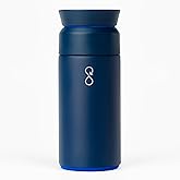Ocean Bottle Brew Flask 12 oz | Insulated Travel Flask for Hot & Cold Drinks | Recycled Stainless Steel | Sustainable, Eco Friendly Gift (Ocean Blue)