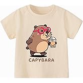Girls' Shirts Cotton Short Sleeve T-Shirts Casual Graphic Tees Tops 3-7 Years