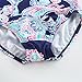 Girls One Piece Swimsuits One Shoulder Ruffle Swimwear Floral Bathing Suit Blue Size 7/7t