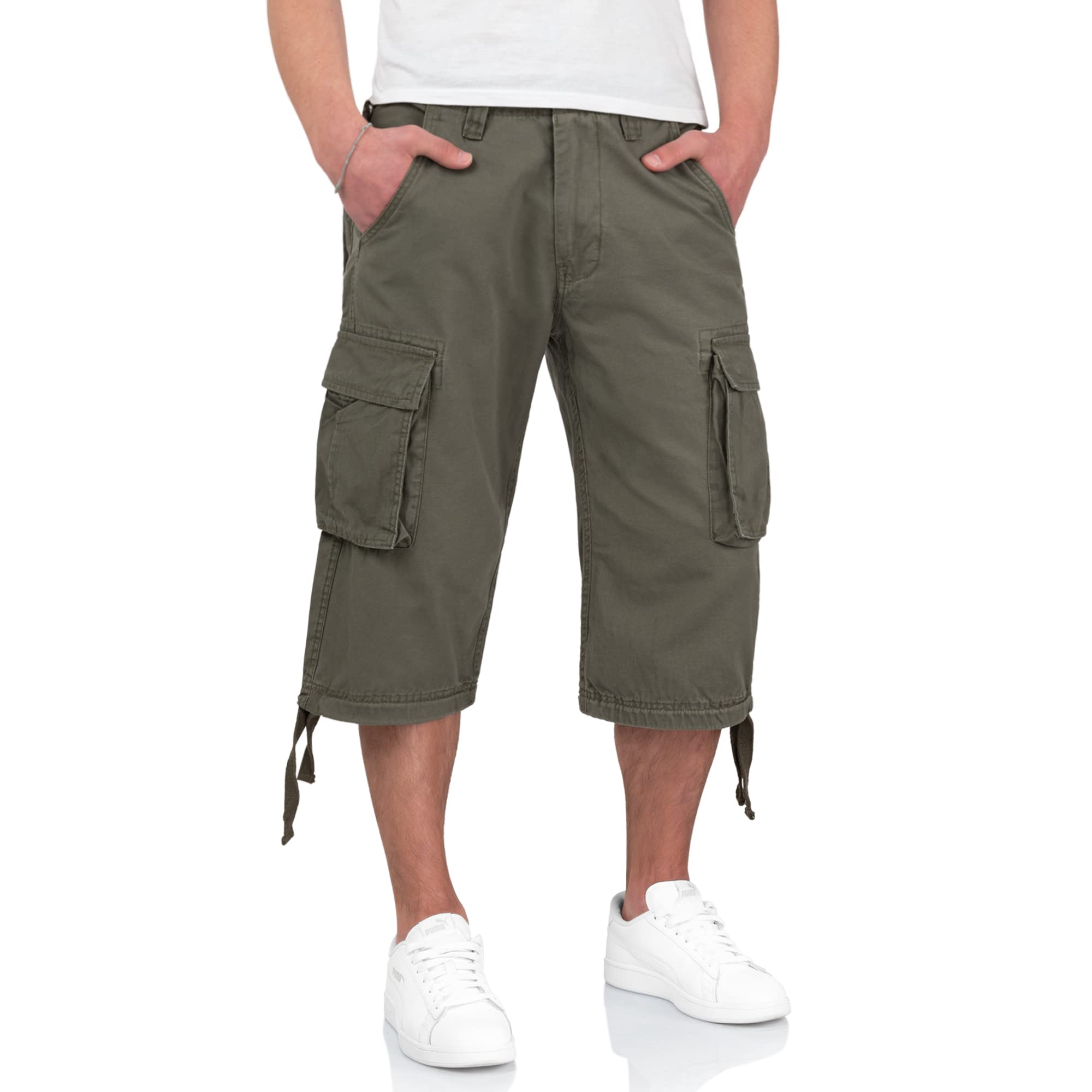 Surplus Raw Vintage Men´s Cargo Trooper Legend 3/4 Shorts, Olive, M