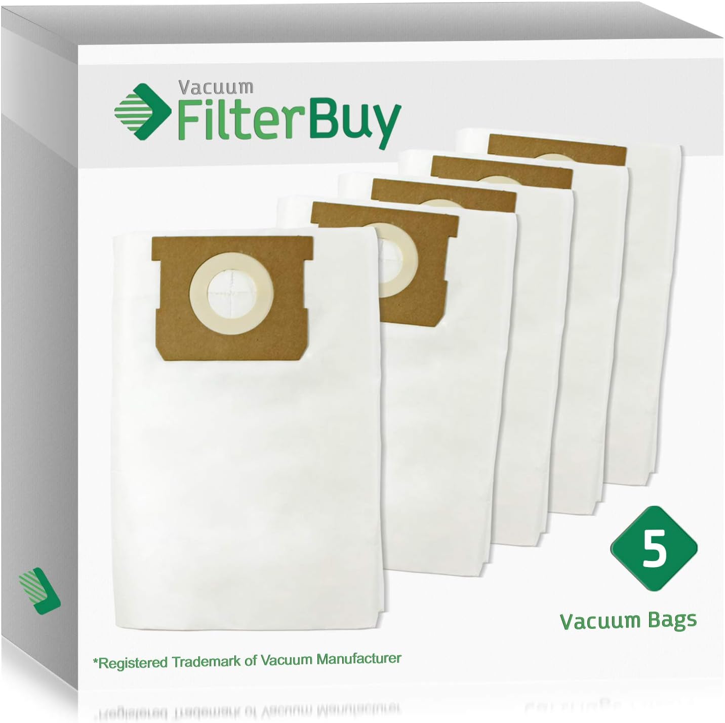 FilterBuy VacMaster Compatible Dust Bags. Designed to fit VacMaster & ShopVac Vacuum Cleaners