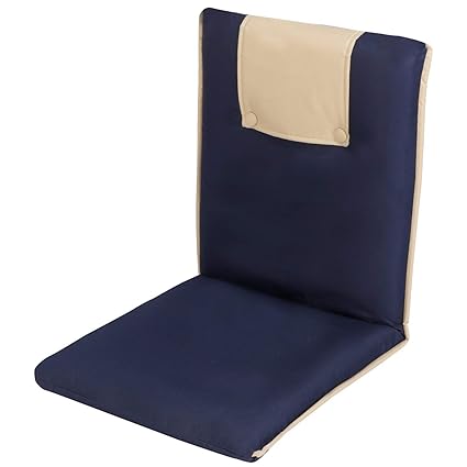 URBAN KINGS Padded Floor Chair with Adjustable Backrest, Comfortable, Semi-Foldable, and Versatile, for Meditation, Seminars, Reading, TV Watching Or Gaming, Elegant Design (Standard, Blue)