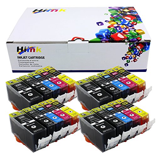 HIINK Compatible Ink Cartridge Replacement for Canon PGI-220 CLI-221 Ink Used in PIXMA iP3600 iP4600 iP4700 MP540 MP560 MP620 MP640 MP980 MP990 MX860 MX870(4PGbk,4B,4C,4M,4Y,20-Pack)