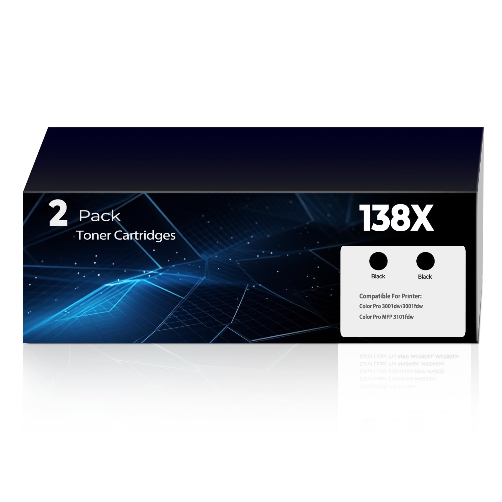 Photo 1 of 138X Black Toner Cartridge Pro 3101fdw 3101sdw 3001dw Toner,Compatible for HP 138X 138A W1380A W1380X Black LaserJet Toner Cartridges for LaserJet MFP 3101fdw 3101sdw Pro 3001dw 3001fdw 2-Pack