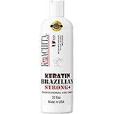 KERACHITA Brazilian Keratin Chocolate Strong, Hair Smoothing Treatment Blowout Straightening Enhanced, Professional & Superior Brazilian Keratin, Big Bottle, 1 Litre