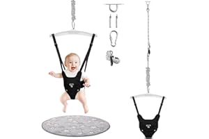 G TALECO GEAR Baby Jumper with a Ceiling Hook for Infant & Toddlers with Adjustable Chain, Bouncers for Indoor/Outdoor, Baby Doorway Jumper with Soft Rug