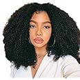 BLY 7A Mongolian Afro Kinky Curly Boho Human Braiding Hair 3 Bundles Unprocessed Hair Weave Weft Big Hair for African American Women Natural Color (20/22/24 Inch)