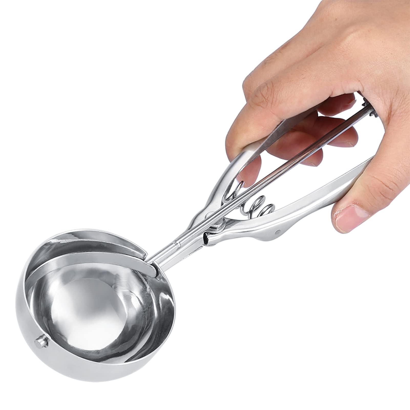 Ice Cream Scoops with Easy Trigger, Stainless Steel Cookie Scoop Heavy Duty Icecream Scooper Baking Spoon Scoopers for Cookie Dough, Muffins, Meatballs, 6cm
