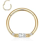 FUNLMO Septum Ring 316L Surgical Steel Nose Ring Daith Tragus Helix Rook Piercing Jewelry Cartilage Earrings For Women Men