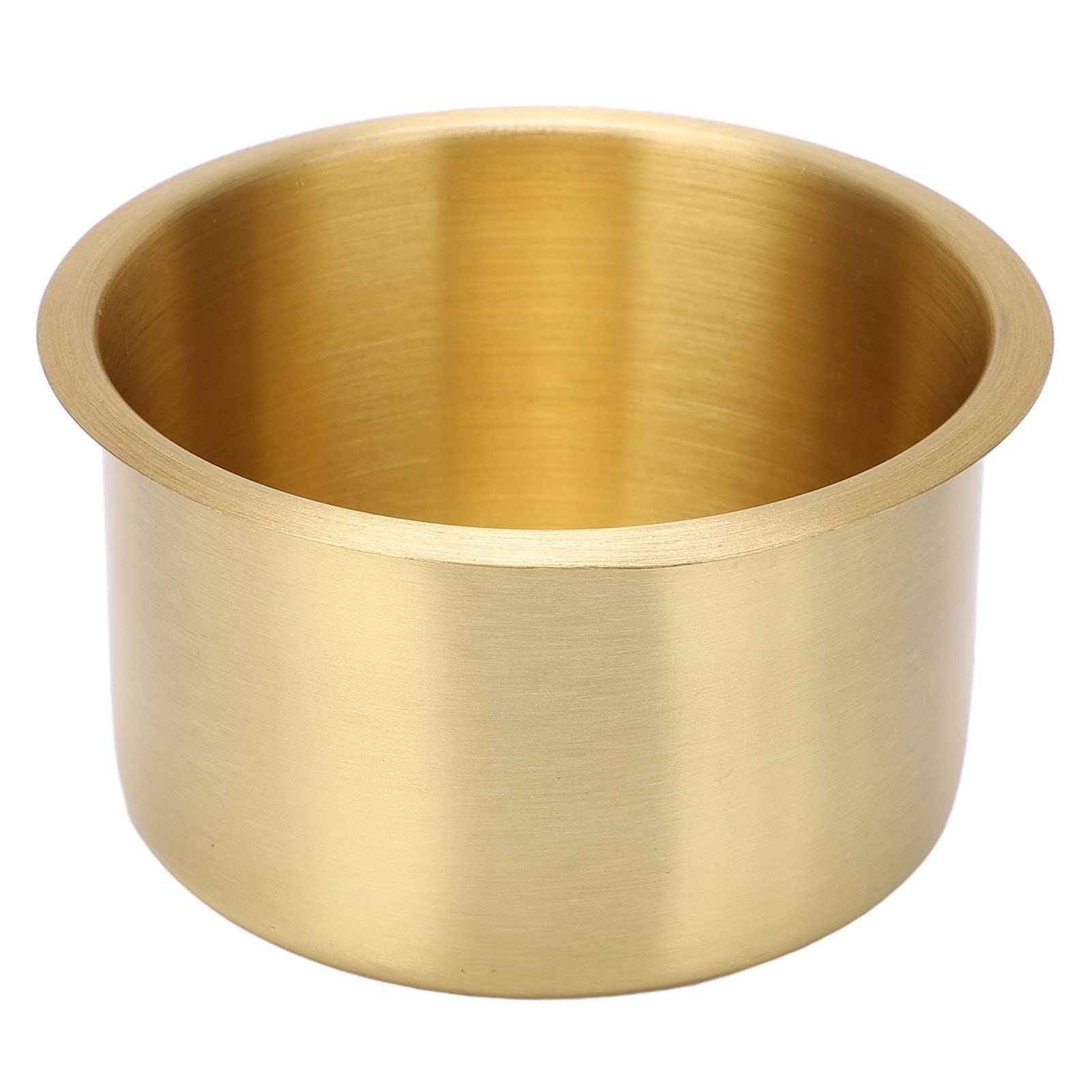 KIMISS Boat Cup Holder Marine Brass Drinks Cup Stand Drink Bottle Holder Stainless Steel Water Cup Holder for Boat Yacht RV Tables 9 x 5.5 cm