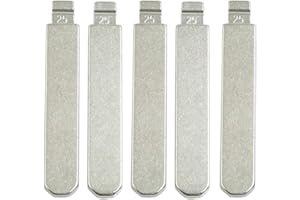 X AUTOHAUX 5pcs Metal Uncut Insert Blank Blade Remote Key Replacement for Honda Accord Count