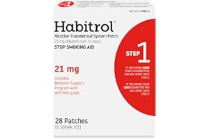 Habitrol Nicotine Transdermal System Patch | Stop Smoking Aid | Step 1 (21 mg) | 28 Patches (4 Week Kit)