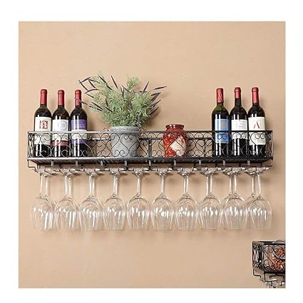 Soporte De Pared Para Vino Con Capacidad Para 9 Botellas Diseno Simple