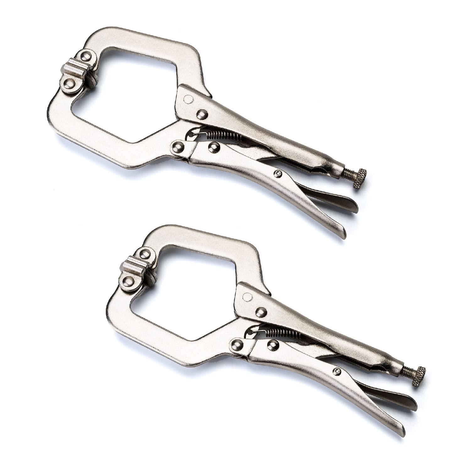 SagaSave 2 Pcs 7" Heavy Duty Locking Pliers, C-Clamp Vise for Woodworking, DIY Crafting, Welding