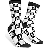 AOYEGO Cute Squirrel Funny Socks Brown Acorns Novelty Casual Crew Socks Contrast Color Design for Women Men Gift