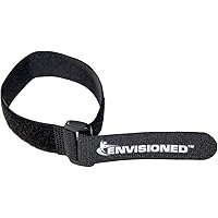 Reusable Cinch Straps 3/4" x 8" - 12 Pack, Multipurpose Quality Hook and Loop Securing Straps (Black) - Plus 2 Free…