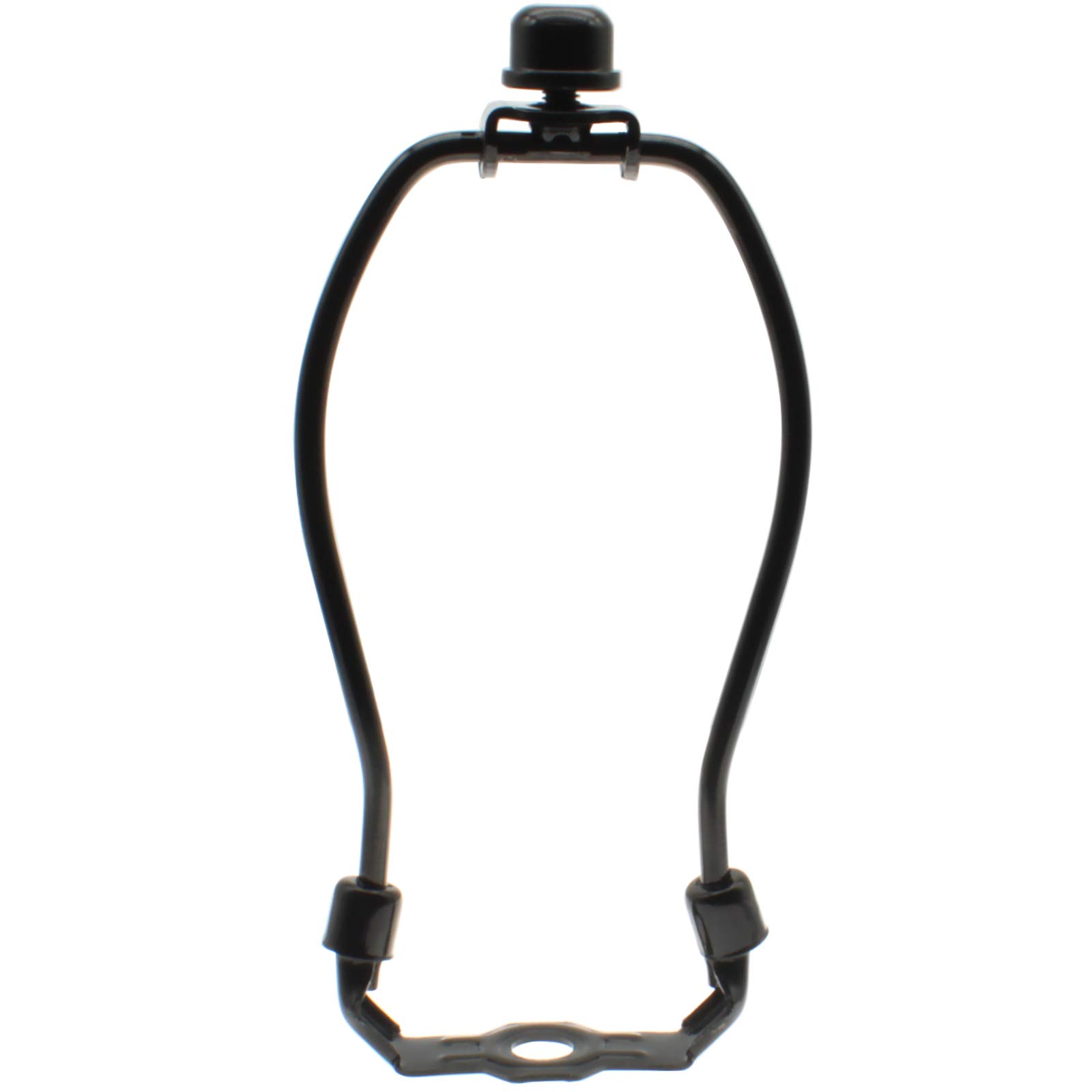 Photo 1 of 6 inch Lamp Shade Harp Holder Kit Heavy Duty Horn Frame Lampshade Bracket with Solid lamp Finial Cap for Table and Floor Lamps [FDXGYH?Black]