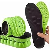AnLipro Cloud Sole Memory Foam Insoles with Arch Support – 4D Cloud Massage Shoe Insoles for Men & Women, Shock Absorbing Comfort for Walking & Standing. (Green, Men 12-14)