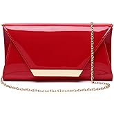 Patent Leather Envelope Clutch Womens Evening Handbag Stylish Shoulder Bag Purse for Christmas Wedding Party Prom