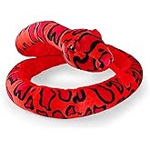 Xshelley 65inch Giant Two-Color Snake Plush Toys,The Petting Zoo Snake Stuffed Animal Realistic Snake Plush Doll Gifts for Kids Birthday (red)