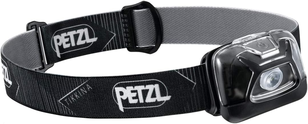 PETZL, TIKKINA Headlamp, 250 Lumens, Standard Lighting, Black : Sports & Outdoors