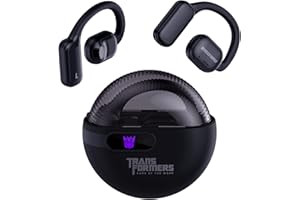 ZOMBIES CAT Transformers TF-T09 Open Ear Headphones Wireless Bluetooth 5.4, 60H Playtime Sport Earbuds Wireless with HD Mic Earhooks, Over Ear Headphones Waterproof for Running Fitness Workout Black