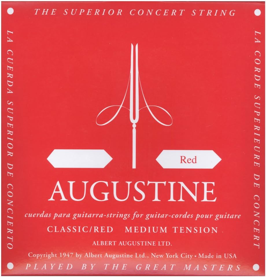 Augustine 650424 ""Red Label Single D4"" Bass String for Classic Guitar", AURE4