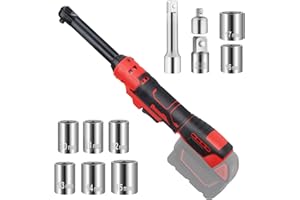 Cordless Ratchet for Milwaukee 18V Battery, 3/8" Electric Ratchet 18V Cordless Ratchet Wrench 74Ft-Lbs with Reinforced 6.3 in