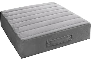 Codi Thick Replacement Couch Cushions, Upholstery Foam with Washable Covers for Sofa Cushion Chair Meditation - 24 × 24 × 5 Inch | High Density Foam, Grey