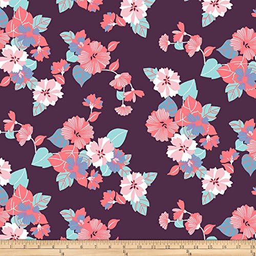 Bolt By Girl Charlee Modern Reflection Jersey Knit Paper Cut Floral Multi Fabric By The Yard