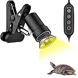 DOMICA Dimmable Reptile Heat Lamp with Timer + 50W